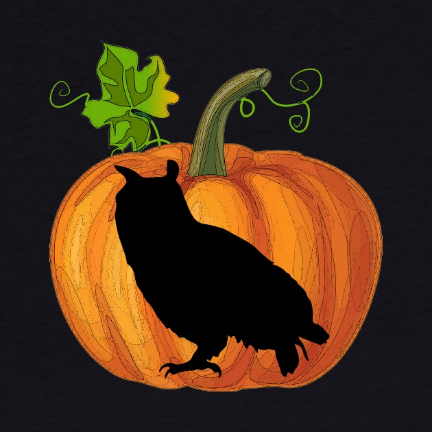 Owl in pumpkin by Flavie Kertzmann